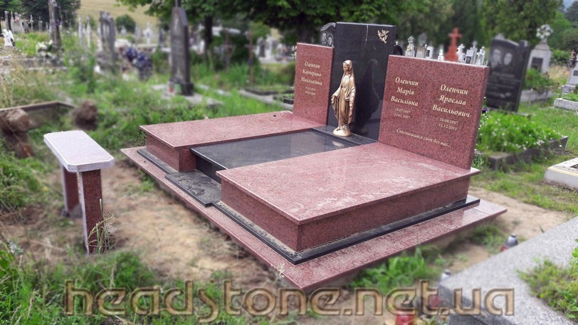 Пам’ятник з граніту виготовлення Львів Елітний подвійний,3Dмоделі пам’ятника надмогильного,Накладний хрест на пам’ятник з граніту, Скульптури на могилу