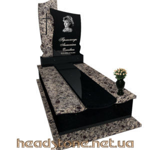 Замовити пам’ятник з граніту Ексклюзивний на одного з Бронзове оздоблення надгробного пам’ятника і 3Dмоделі пам’ятника надмогиьного