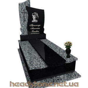Виготовлення пам’ятника надгробного з граніту Елітний Одинарний з Латунний декор для пам’ятника гранітного і 3D проектування памятника надгробного