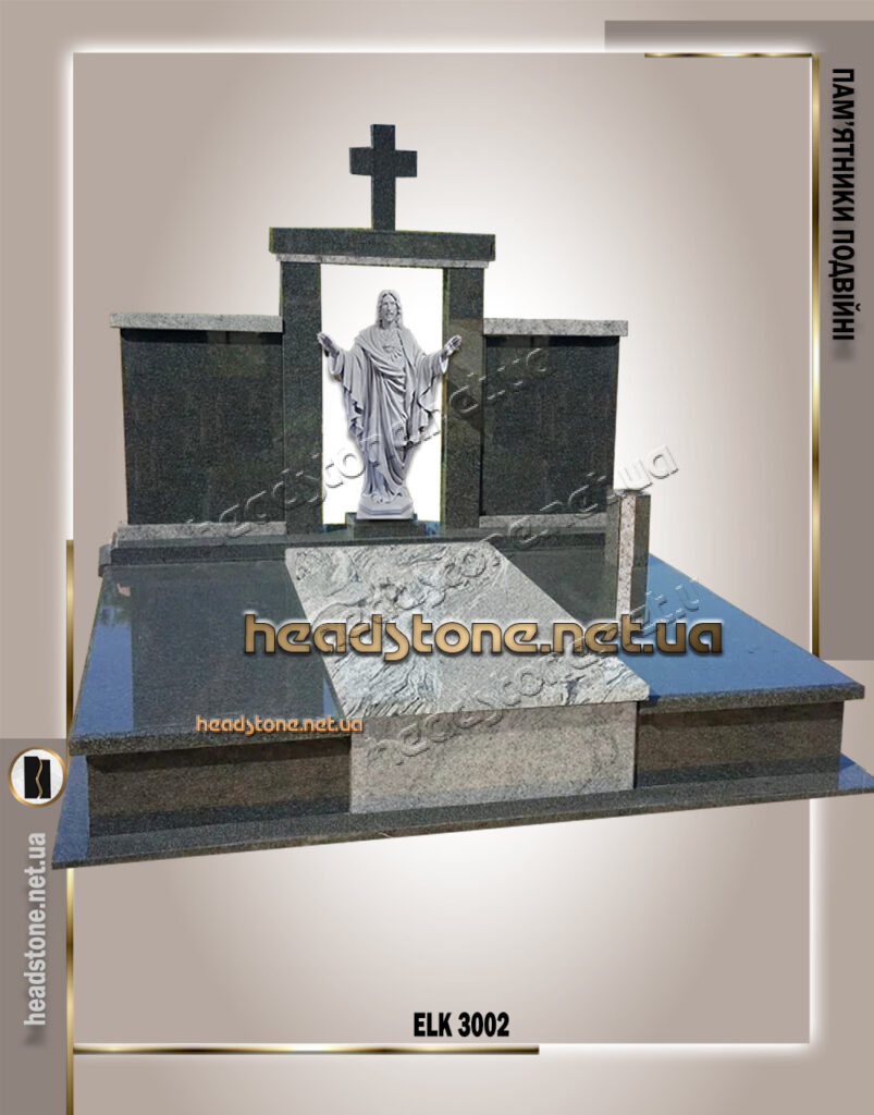 Подвійні гранітні пам'ятники з колонами Львів,Елітні подвійні памятники Львів,Елітні памятники Львів,подвійні памятники Львів,Сучасні пам'ятники на могилу Львів